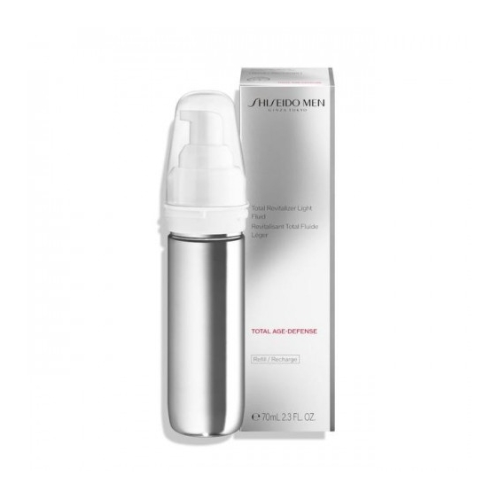 Shiseido Total Revitalizer Light Fluid Total Age-Defense - Fluido Idratante Anti-Età  Uomo 70 Ml Ricarica