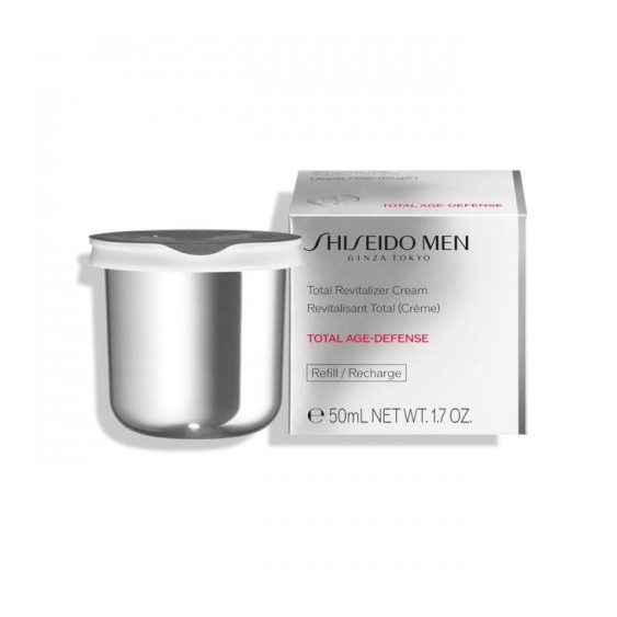 Shiseido Total Revitalizer Cream Total Age-Defense - Crema Viso Uomo Anti-Età  Idratante 50 Ml Ricarica