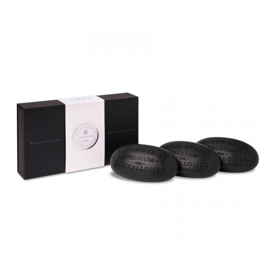Savonneries Bruxelloises Black Roses - Sapone Triple Milled Con Burro Di Karitè E Olio Di Mandorle Rosa E Muschio 3 X 100 G