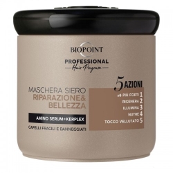 Biopoint Maschera Siero Riparazione & Bellezza - Trattamento Intensivo Per Capelli Fragili E Danneggiati 400 Ml