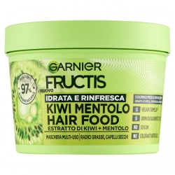 Garnier Fructis Kiwi Mentolo Hair Food - Maschera che Idrata e Rinfresca 390 ml