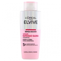 L'Oreal Paris Elvive Ultimate Glycolic Gloss - Shampoo senza solfati per capelli spenti e porosi 200 ml