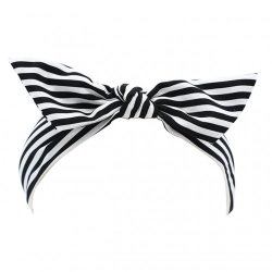 Ib Fashion Hair Cerchietto con Righe Nere e Bianche