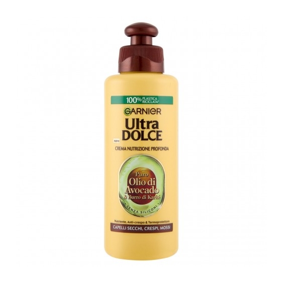 Garnier Ultra Dolce Crema Nutrizione Profonda con Puro Olio di Avocado E Burro di Karite 200 ml