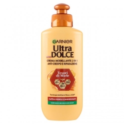 Garnier Ultra dolce Tesori di Miele - Crema modellante 2 in 1 anti-crespo e riparazione 200 ml