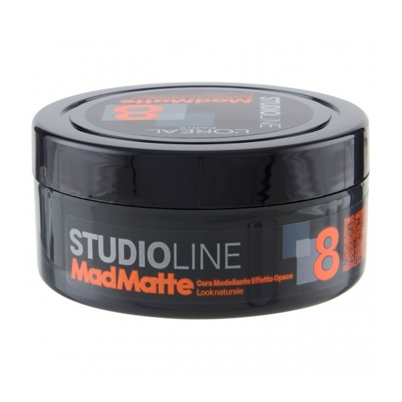 L'Oreal Paris StudioLine 8 Mad Matte - Cera Modellante per Capelli con Fissaggio Forte 75 ml