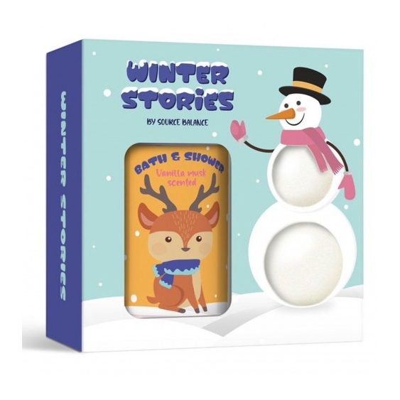 Treffina Winter Stories - Gel Doccia Vanilla Musk 100 ml + Bagnoschiuma 20 g + Bagnoschiuma 50 g