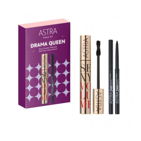 Astra Drama Queen - Mascara Sexy Volume + Matita Occhi 24H Color-Stain Pencil