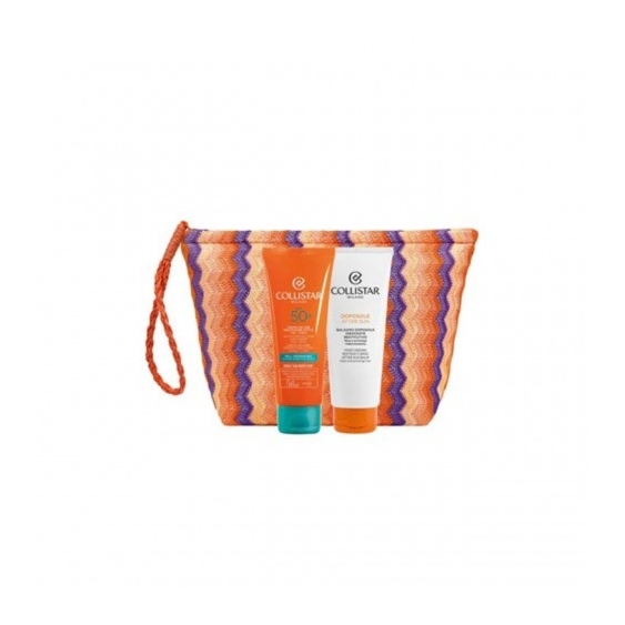 Collistar Balsamo Doposole Idratante 100 ml + Crema Solare Protezione AttivaSpf50+ 100 ml + Pochette