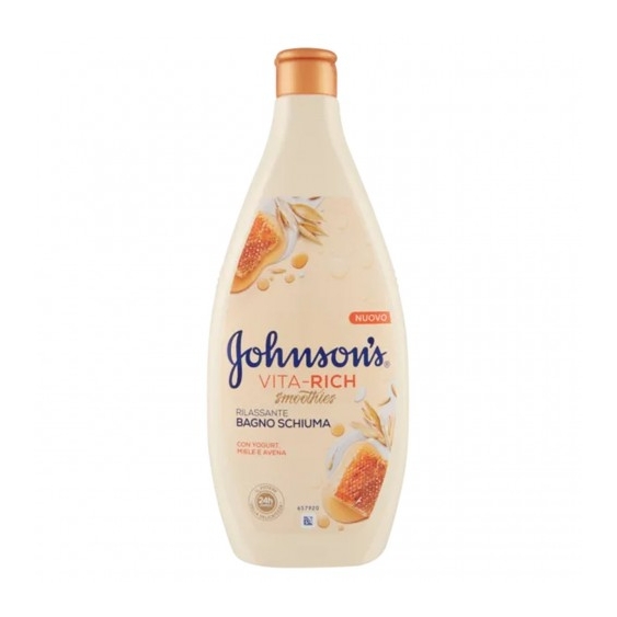 Johnson & Johnson Vita-rich Smoothies Yogurt Mela E Avena - Bagno Schiuma Rilassante 750 ml