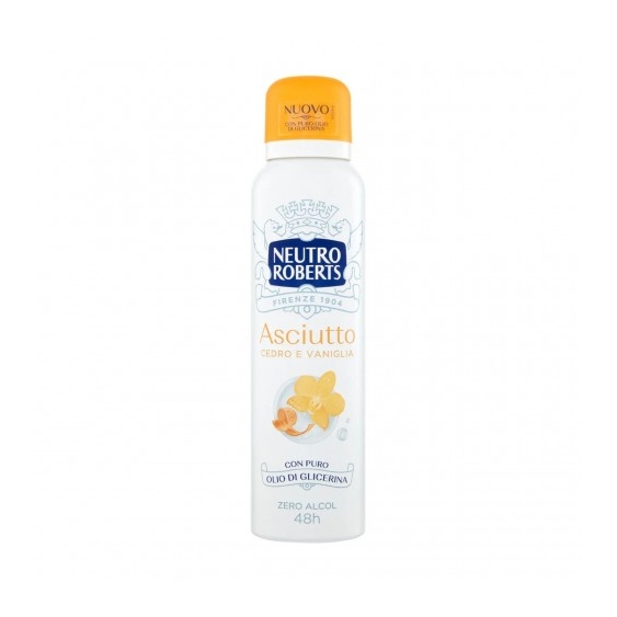 Neutro Roberts Asciutto Cedro e Vaniglia - Deodorante Spray 150 ml