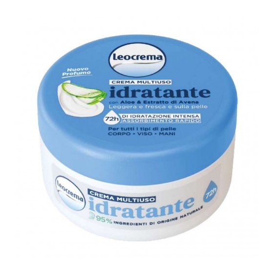 Leocrema Crema Multiuso idratante con aloe e estratto di Avena 200 ml