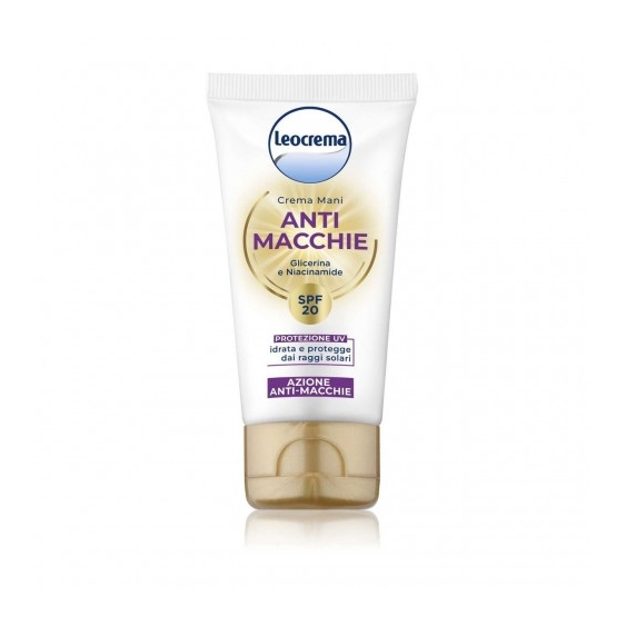 Leocrema Crema Mani Anti macchie Spf20 con Glicerina e Niacinamide 50 ml