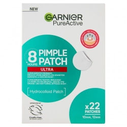Garnier PureActive 8 Hours Pimple Patch Ultra - 22 Cerotti idrocolloidali per brufoli