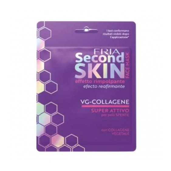 Fria Second Skin Vg-Collagene Super attivo - Maschera Viso Effetto Rimpolpante