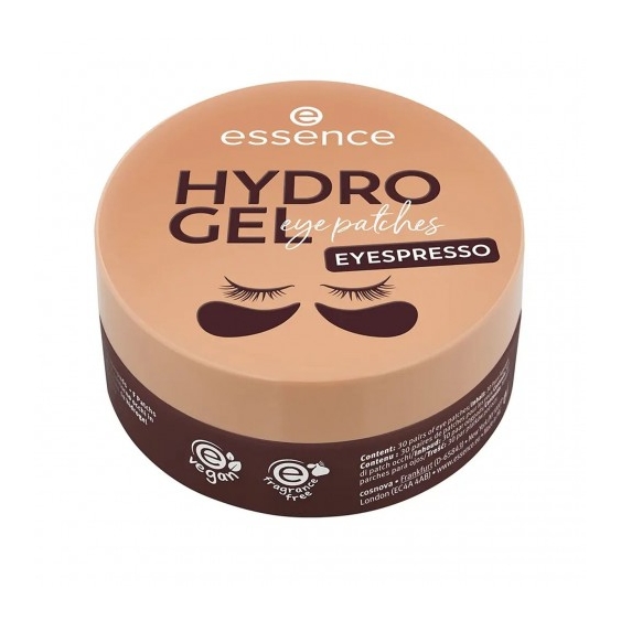 Essence Hydro Gel eye patches Eyespresso - 30 Patch Occhi Rinfrescanti e Illuminanti con Caffeina e Acido Ialuronico