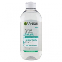 Garnier Acqua Micellare Salicylic - Detergente per pelli grasse e a tendenza acneica 400 ml