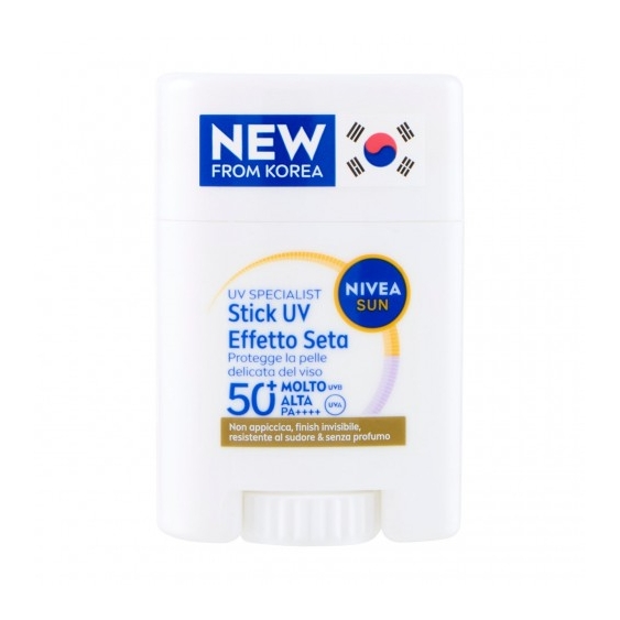 Nivea Sun Uv Specialist Spf50+ Stick Uv Effetto Seta Protezione solare molto alta 15 g