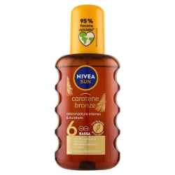Nivea Carotene Bronze Spf6 - Olio Solare Spray per Abbronzatura Dorata e Naturale 200 ml