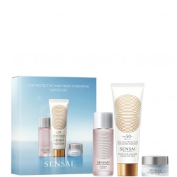 Sensai Cellular Performance Lotion II Moist + Fresh Cream + Silky Bronze Protective Suncare Cream for Face Spf50+ 
