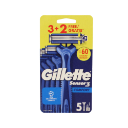 Gillette Sensor 3 Comfort Rasoio Da Uomo Usa E Getta 5 Lamette