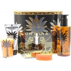 Ortigia Ambra Nera Set Ovale - Bagno Schiuma + Candela + Saponetta + Crema mani