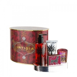 Ortigia Melograno Set Ovale - Bagno Schiuma + Candela + Saponetta + Crema Mani