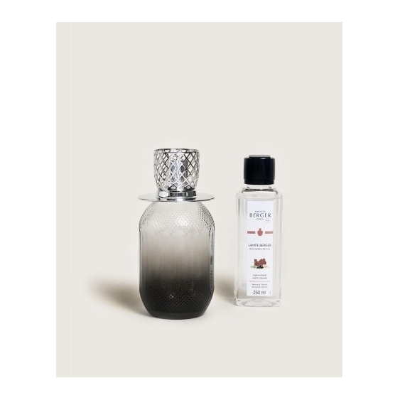 Maison Berger Paris Evanescence - Profumatore per Ambienti Grigio + Ricarica Cuir Mystique 250 ml
