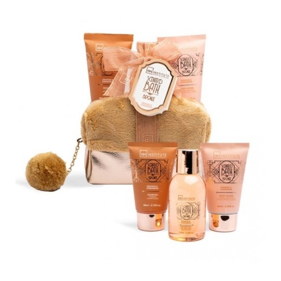 Idc Institute Bath Bronze Bag Set - Cofanetto Regalo Benessere Arancia E Cannella