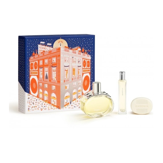 Hermes Cofanetto Barénia - Edp 100 Ml + Edp 15 Ml Travel Spray + Sapone Profumato 25 Gr
