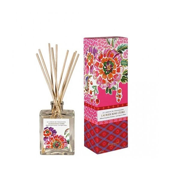 Fragonard Laurier Rose Cèdre - Diffusore Per Ambienti 200 Ml + Bastoncini