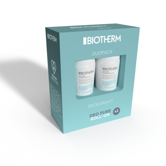 Biotherm Deo Pure Invisible - Deodorante Roll-On 48H Anti-Macchie 2 X 75 Ml