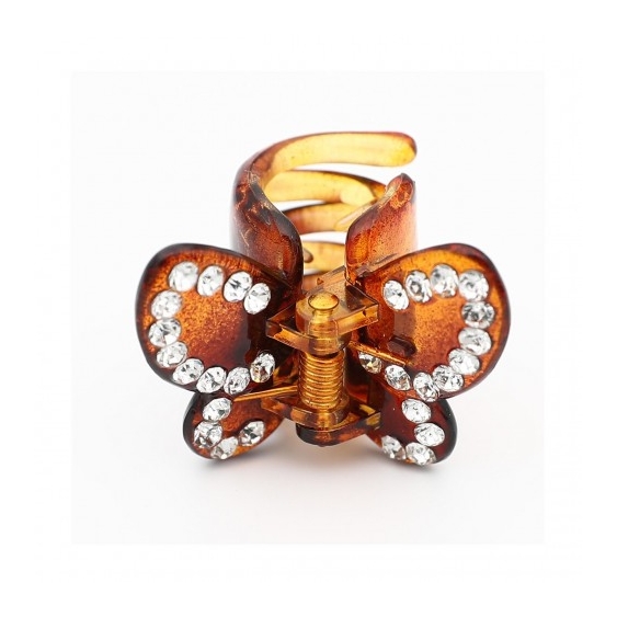 Ib Fashion Hair Pinza Strass Marrone per Capelli