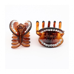 Ib Fashion Hair 144M - 2 Pinze Tartaruga con Strass per capelli