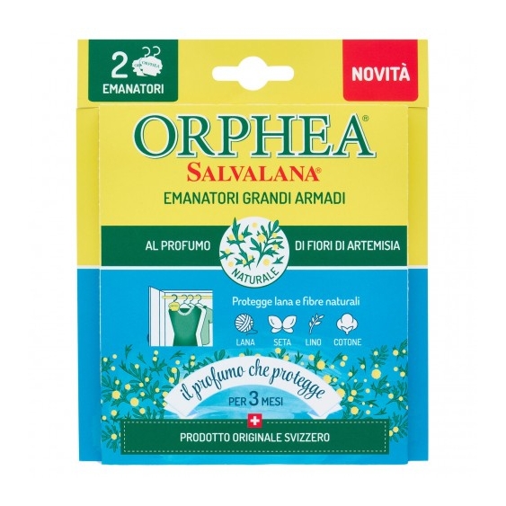 Orphea Salvalana - 2 Emanatori al Profumo di Fiori di Artemisia per Armadi