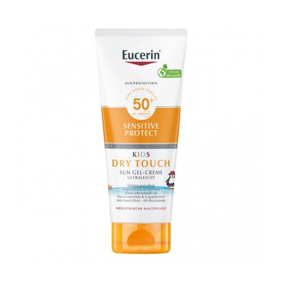 Eucerin Crema Solare Spf 50+ Kids Dry Touch Protezione alta per bambini 200 ml