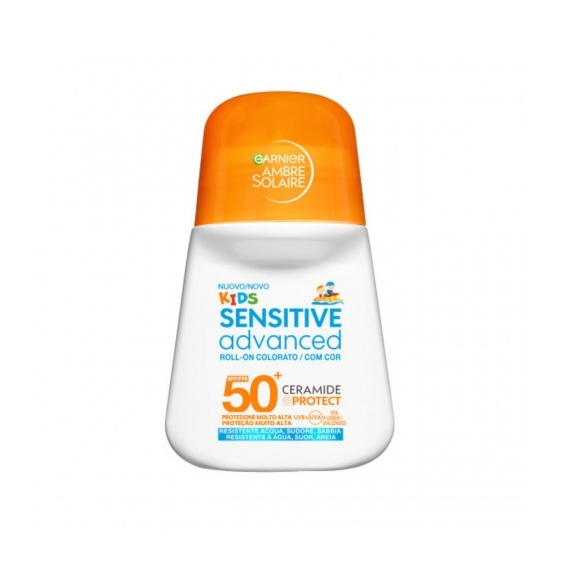 Garnier Crema solare per bambini 50+ Spf Kids Sensitive Advanced Roll-On Colorato 50 ml