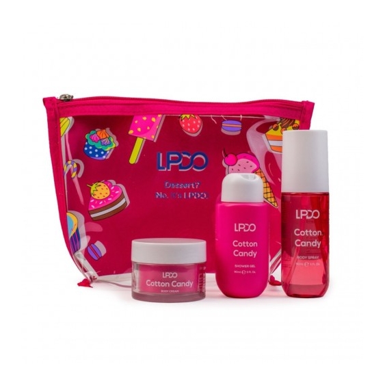 Lpdo Summer Kit Cotton Candy Body Spray 90 ml + Shower Gel 90 ml + Body Cream 50 ml