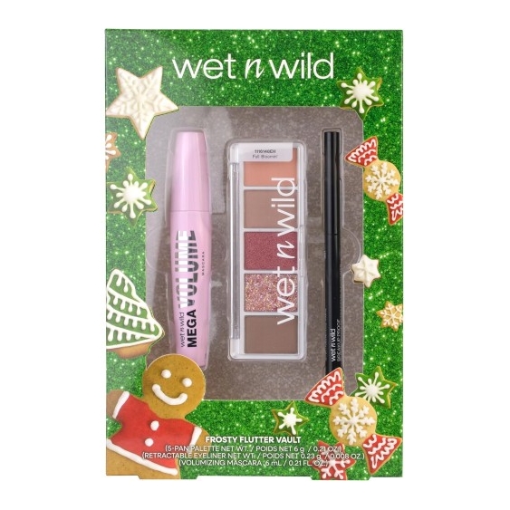 Wet N Wild Set Regalo Frosty Flutter - Eyeliner Nero Retrattile + Mascara Volumizzante + Palette Ombretti