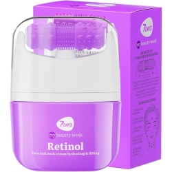 7Days Retinol - Crema Viso e Collo Coreana Antirughe al Retinolo con Rullo Massaggiante 40 ml