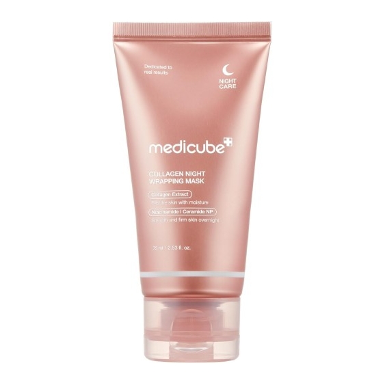 Medicube Collagen Night Wrapping Peel Off Mask - Trattamento Notturno Anti-Età Rassodante e Illuminante 75 ml