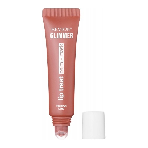 Revlon Glimmer Lip Treat Balm + Mask, Trattamento 2-in-1 Balsamo+Maschera Labbra N. 006 Hazelnut Latte