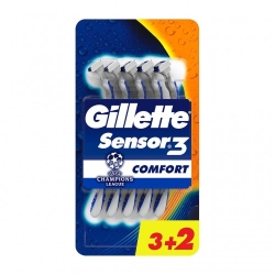 Gillette Sensor3+ Comfort - Rasoio per Uomo a 3 Lame, 1 Manico + 5 Lamette