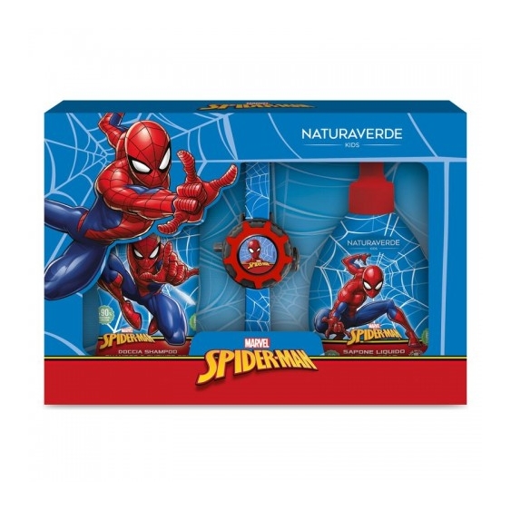 Naturaverde Spider-Man - Doccia Shampoo 250 Ml + Sapone Liquido 250 Ml + Proiettore Da Polso