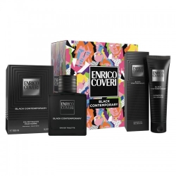Enrico Coveri Black Contemporary - Eau De Toilette Uomo 100 Ml + Shower Gel 300 Ml