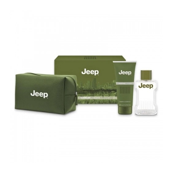 Jeep Adventure For Men - Eau De Toilette Uomo 100 Ml + Shampoo & Shower Gel 200 Ml + Beauty Case