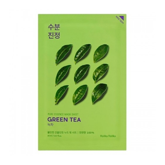 Holika Holika Green Tea Pure Essence Mask Sheet - Maschera Lenitiva E Illuminante 20 Ml