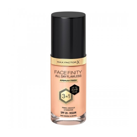 Max Factor Facefinity All Day Flawless - Fondotinta Liquido N. N45 Warm Almond