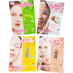 Nice Group Nice Beauty Routine - 4 Maschere Viso Monouso Idratanti Illuminanti E Tonificanti