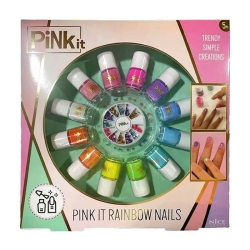 Nice Group Pink It Rainbow Nails - Set Per Decorare Le Unghie